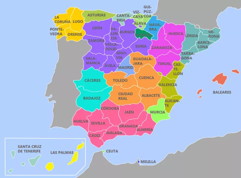 Mapa de provincias